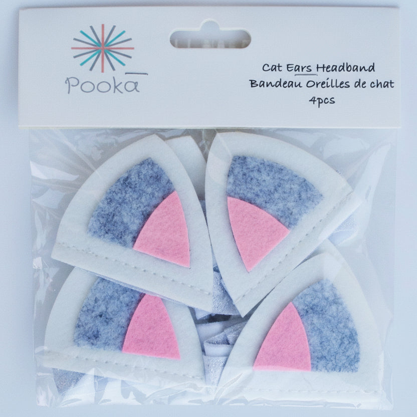 Cat ears felt headband (Set of 4)