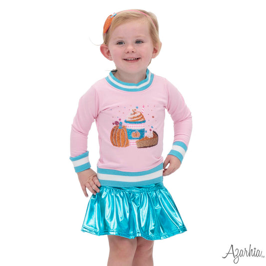 Pumpkin Latte Sequin Sweatshirt – Girls Fall Boutique Top