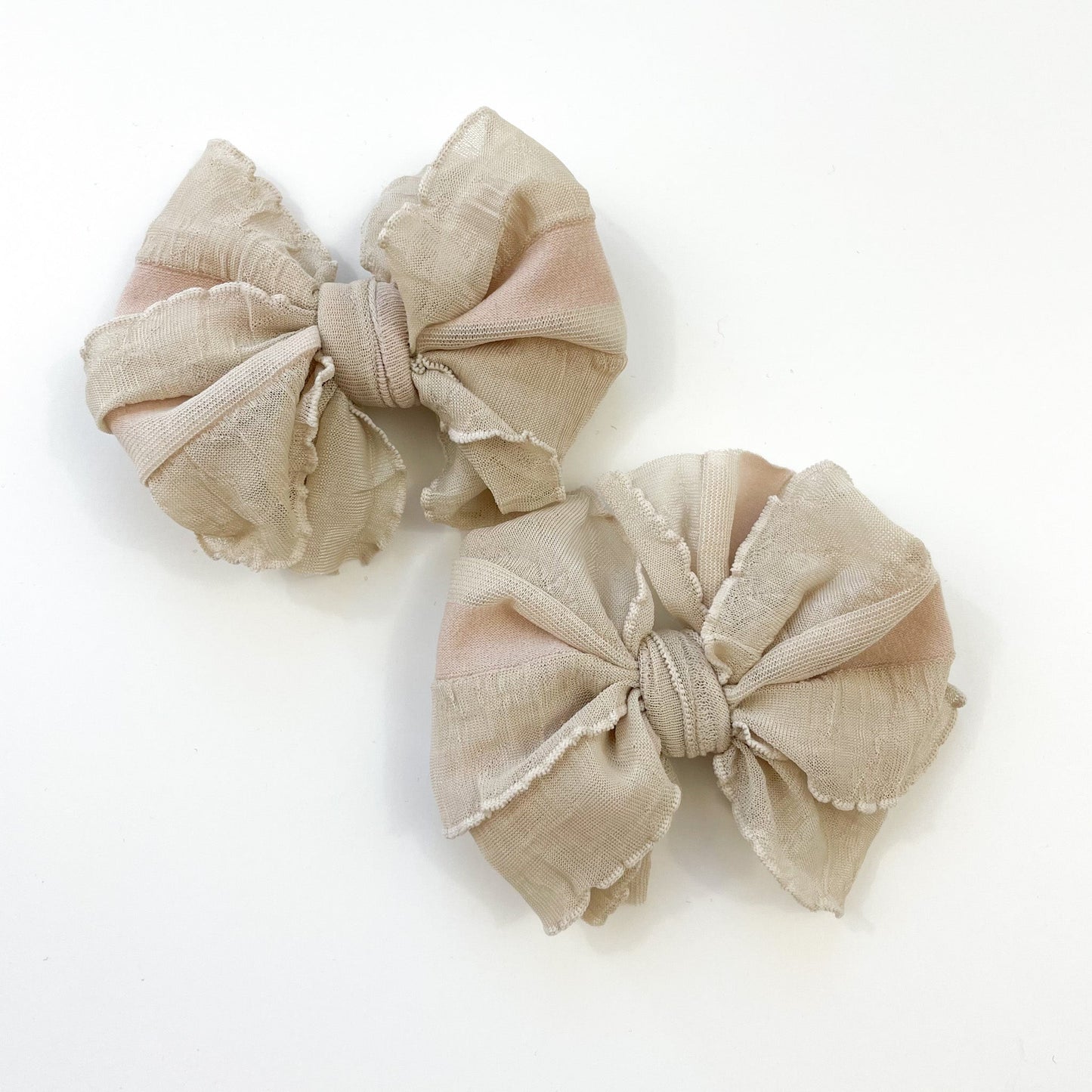 Champagne | Ruffled Hair Clip