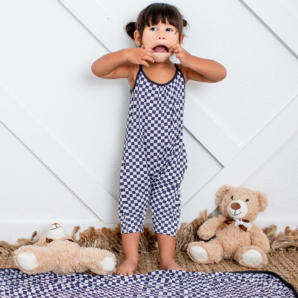 Charcoal Checks Jumpsuit