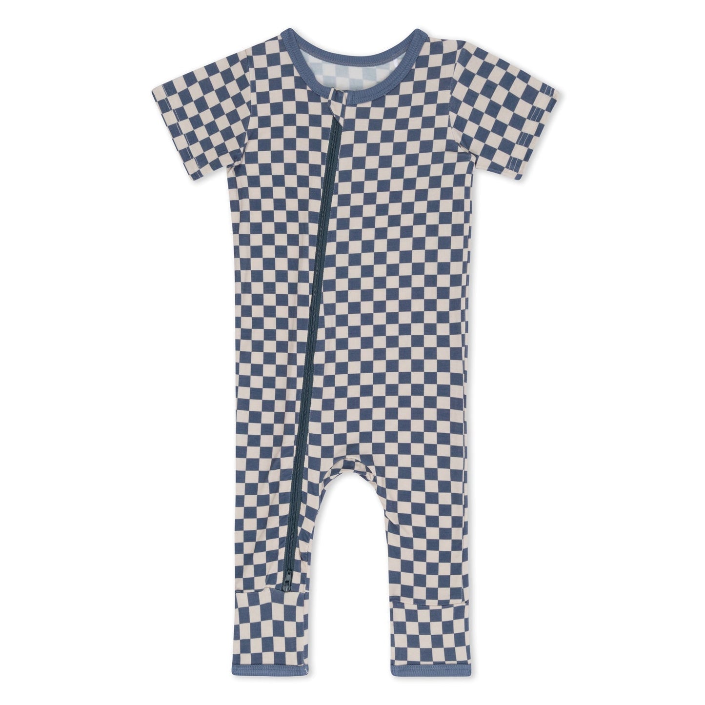 Checkers in Blue Romper