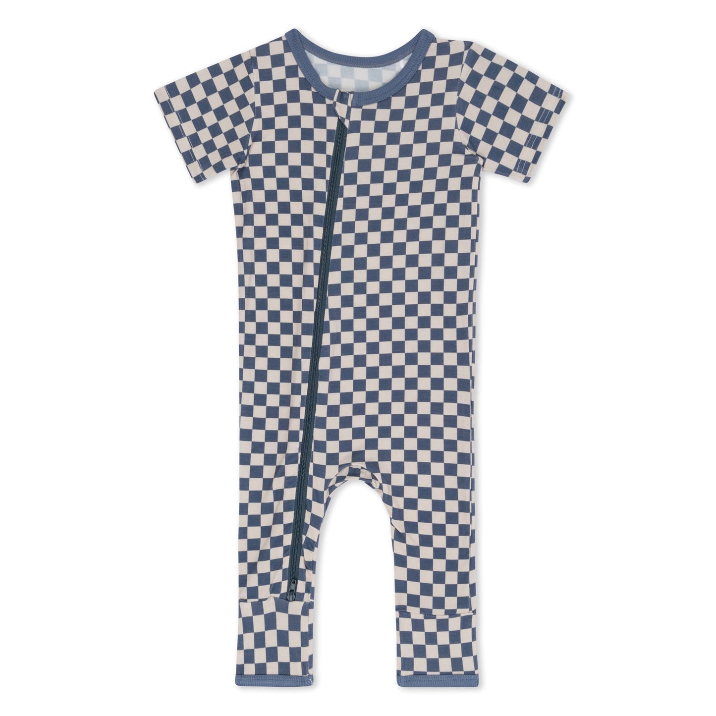 Checkers in Blue Romper