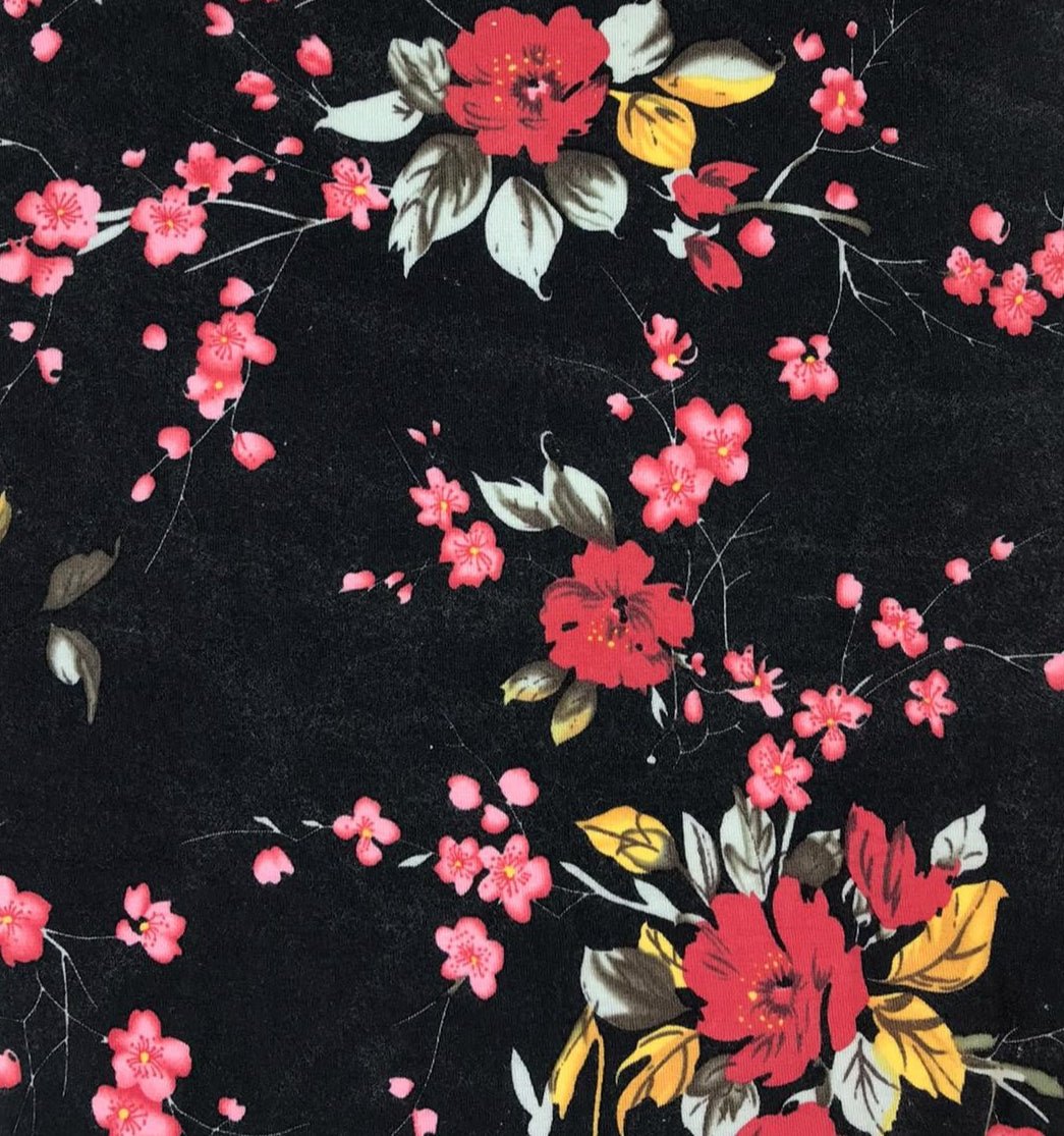 Cherry Blossom Black Swaddle