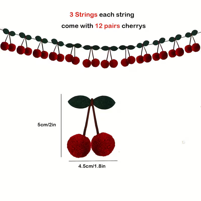 Cherry Coquette Party Supplies Kit – Red Cherry Bow Aesthetic | Plates, Cups, Napkins | Party in a Box