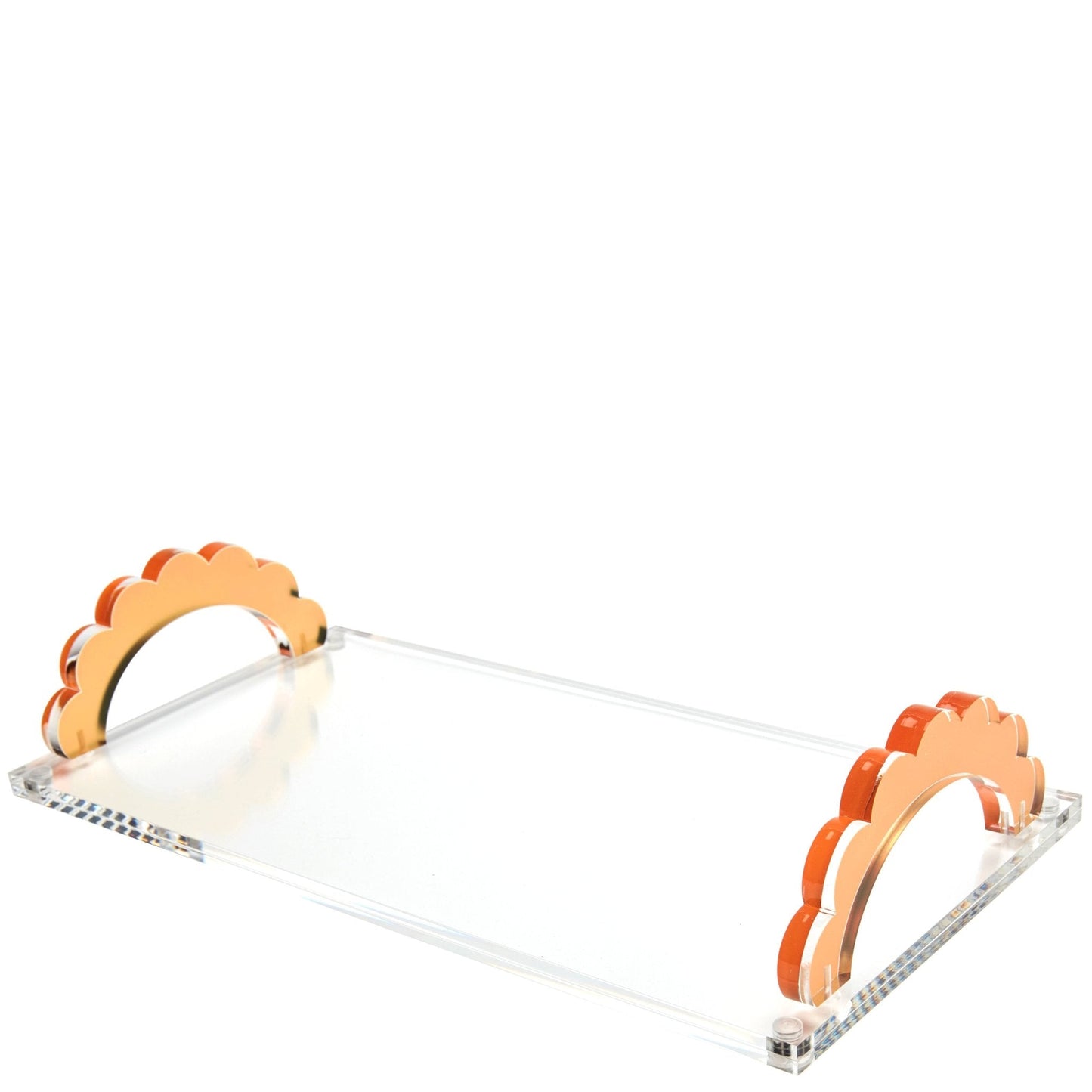 Citrine Acrylic Scallop Handle Photo Tray