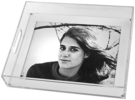 Clear Acrylic 13" x 16" Photo Tray with White Mat