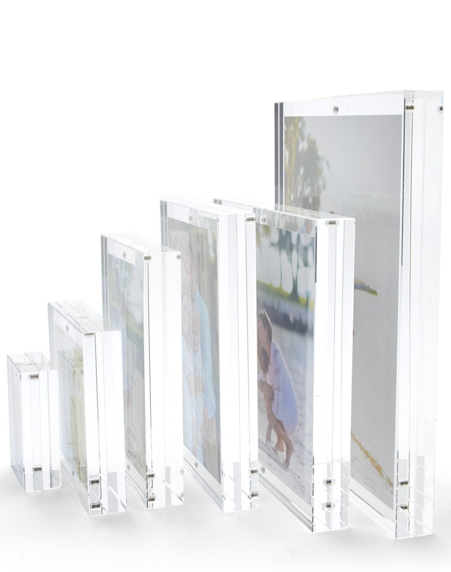 Clear Acrylic 2" x 3" Double-Sided Thick Block Frame