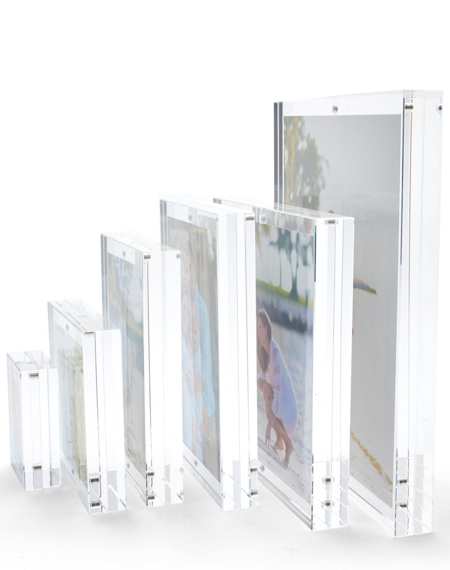 Clear Acrylic 4" x 4" Double-Sided Thick Block Frame