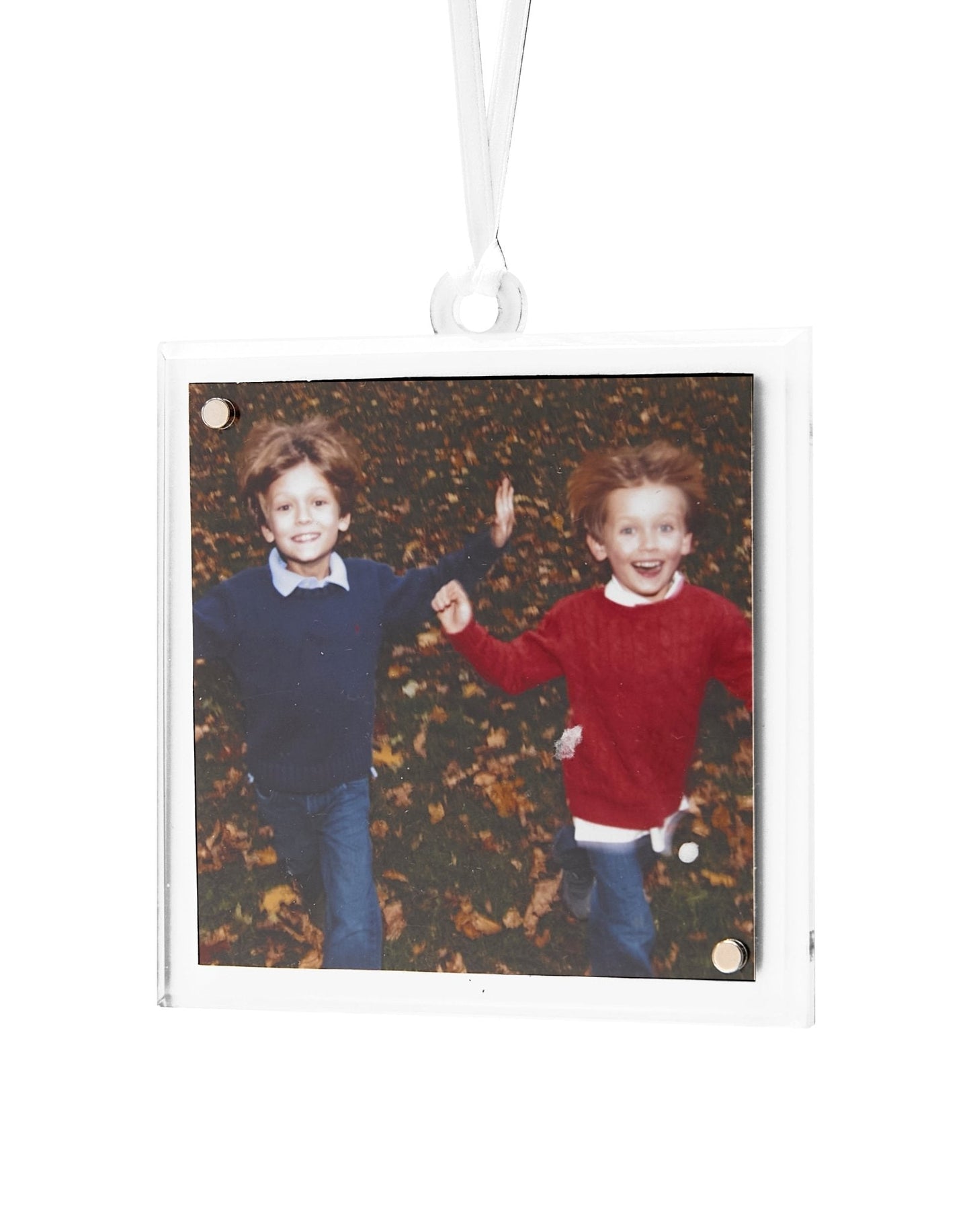 Clear Acrylic Double-Sided Square Ornament