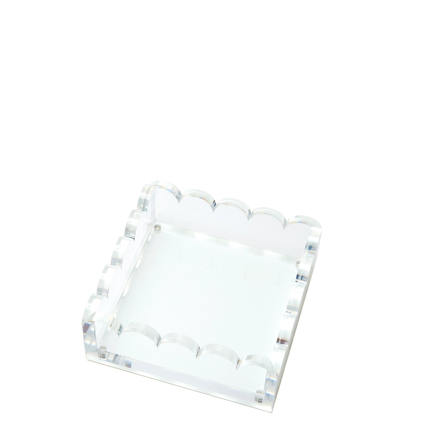Clear Acrylic Small Scallop Photo Tray