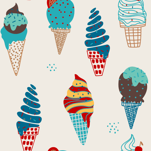 Cool Scoops Blue Pajama