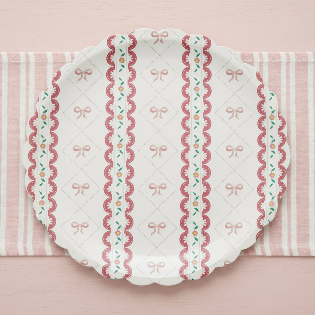 Blue Coquette Large Plates 10" (8 pack)