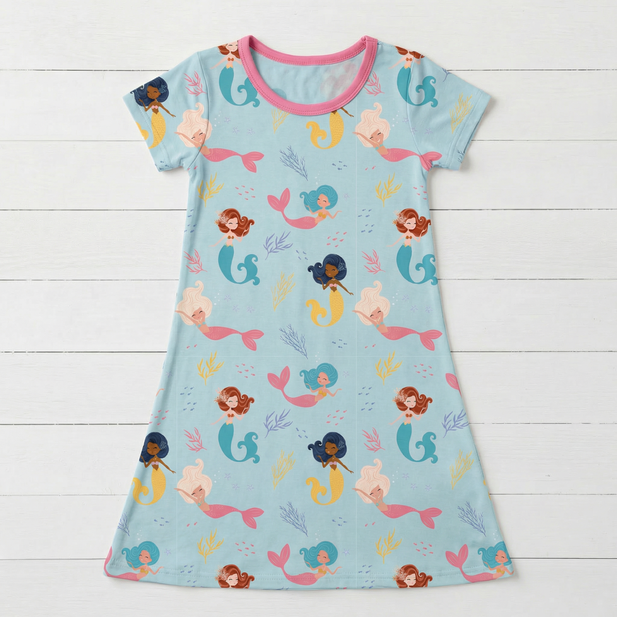 Coral Cuties A-Line Dress