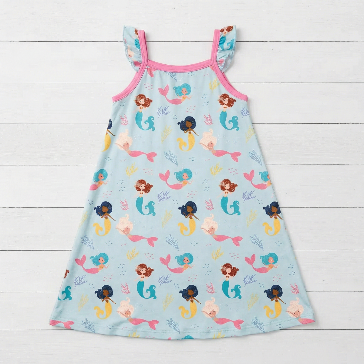 Coral Cuties Flutter Sleeve Dress