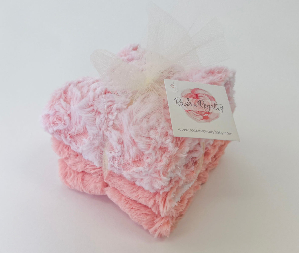 Coraluxe Marble | Luxe Baby Burp Cloth Set of 2