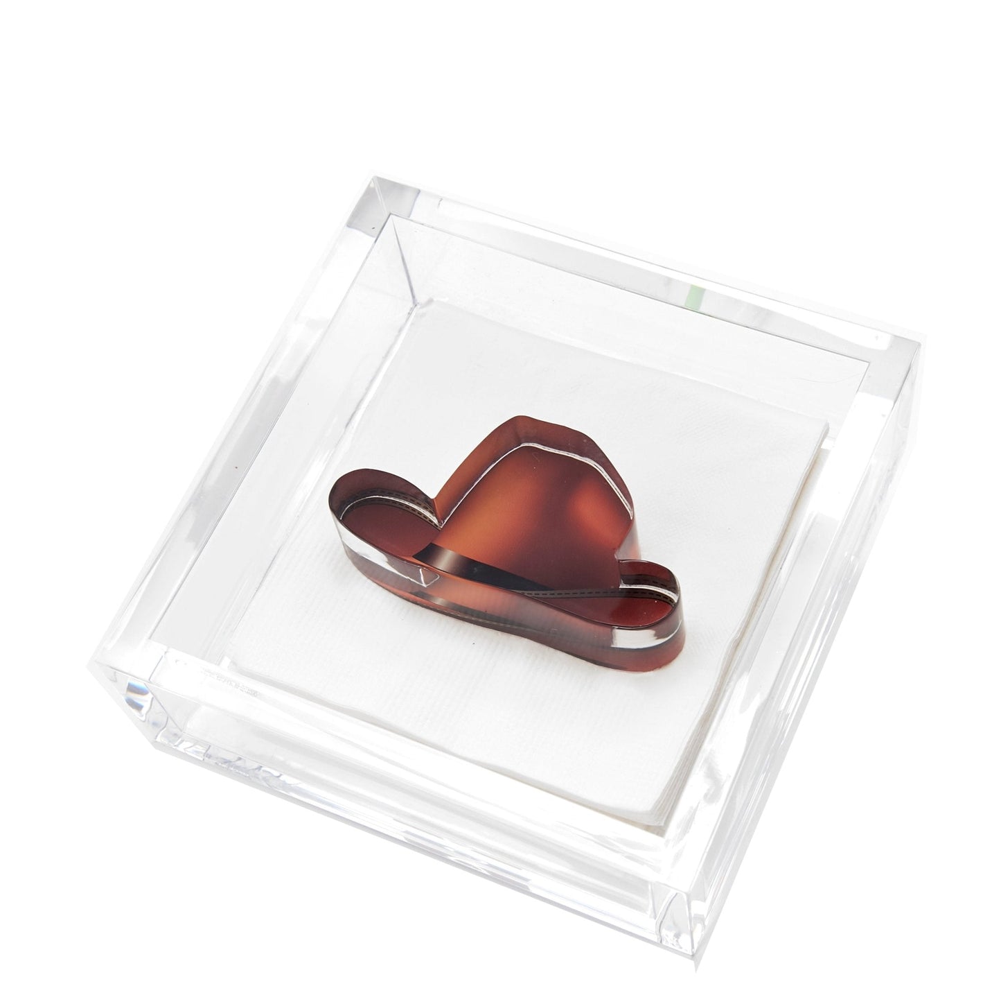 Cowboy Hat Acrylic Cocktail Napkin Holder
