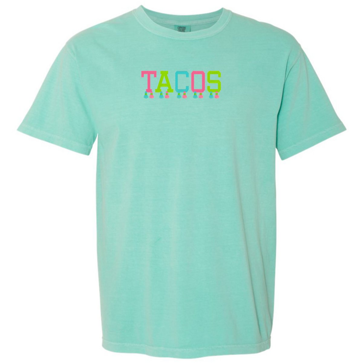 Embroidered Tasseled 'Tacos' T-Shirt