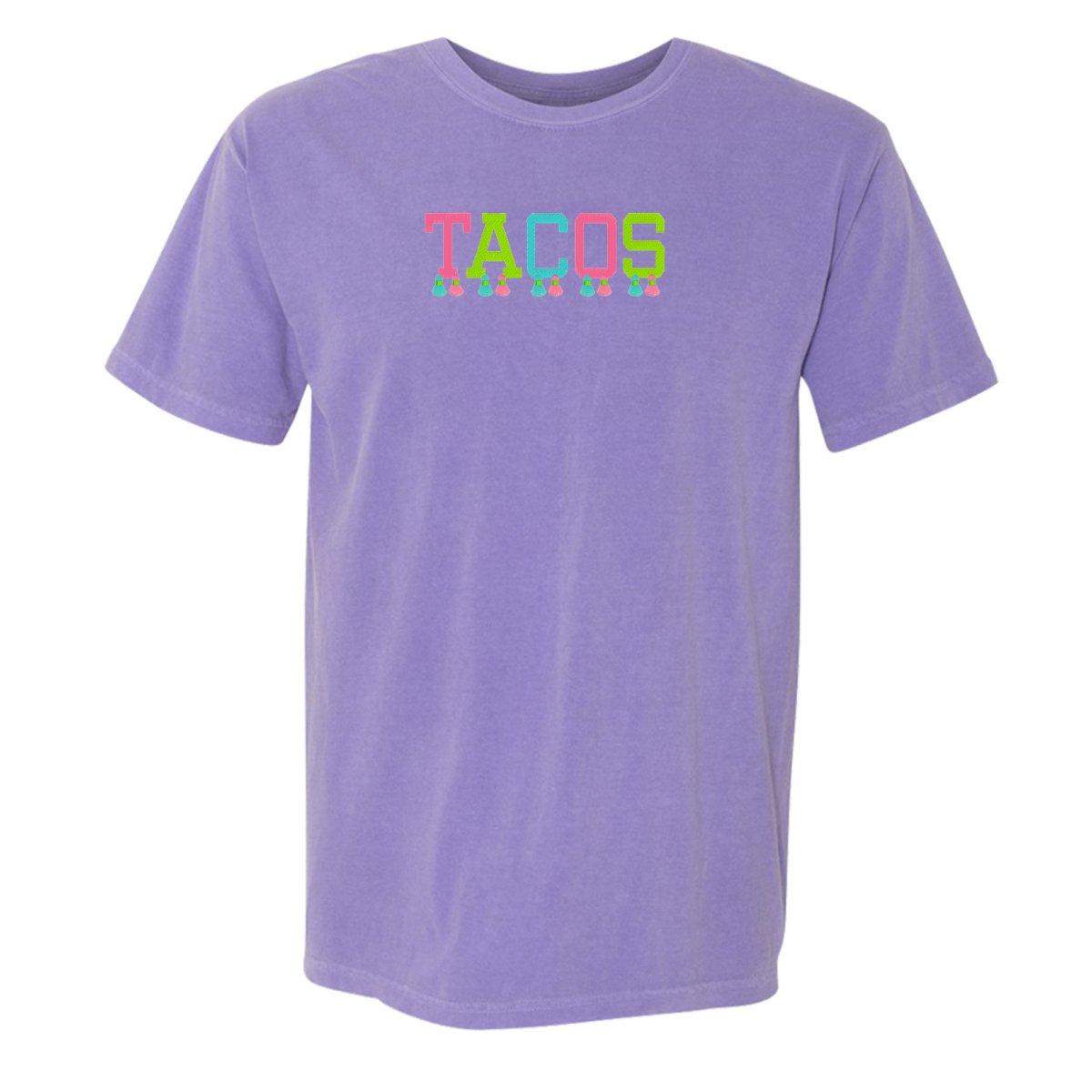 Embroidered Tasseled 'Tacos' T-Shirt