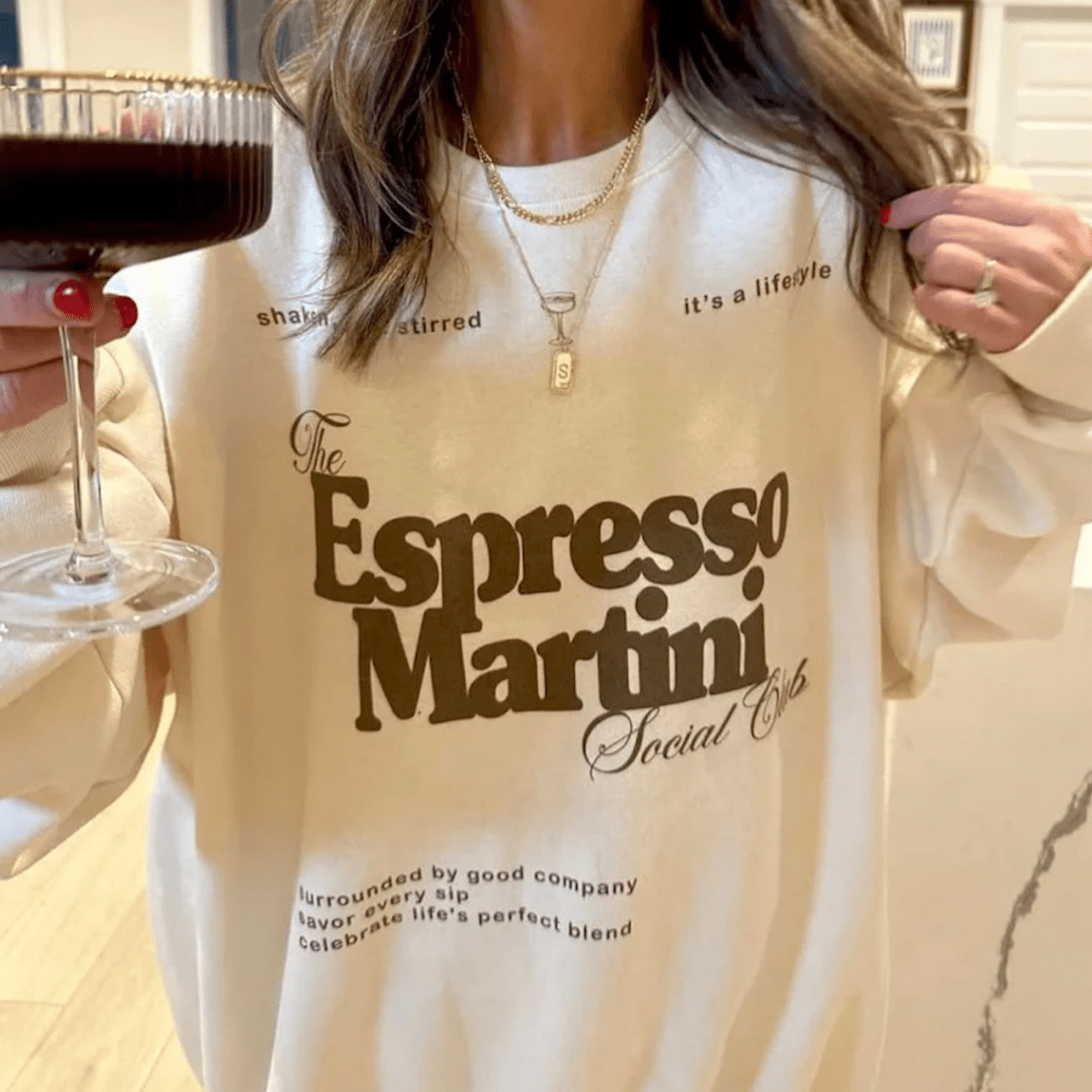 ‘Espresso Martini Social Club' Crewneck Sweatshirt