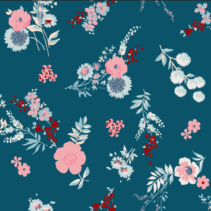 Fall Florals Cream💕Blue Swaddle