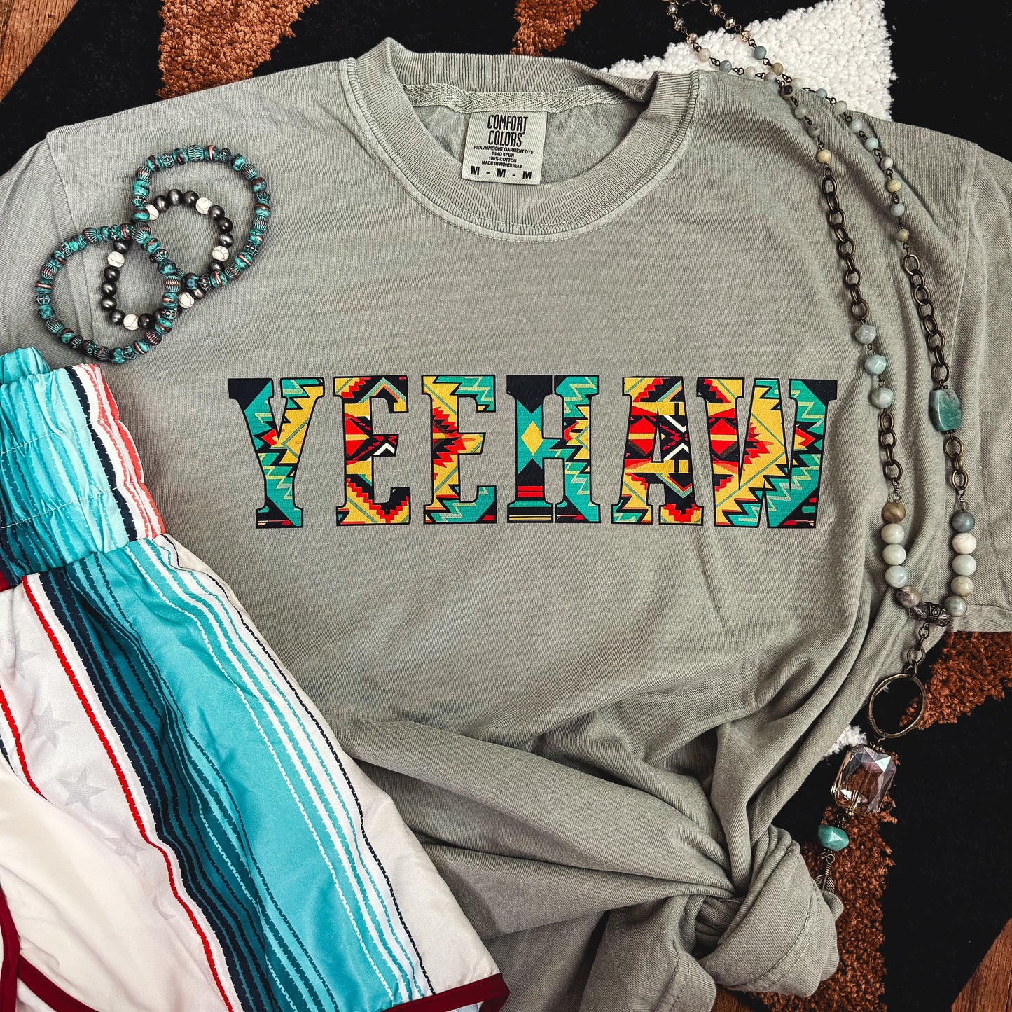 Bold Aztec Yeehaw Soft Graphic Tee