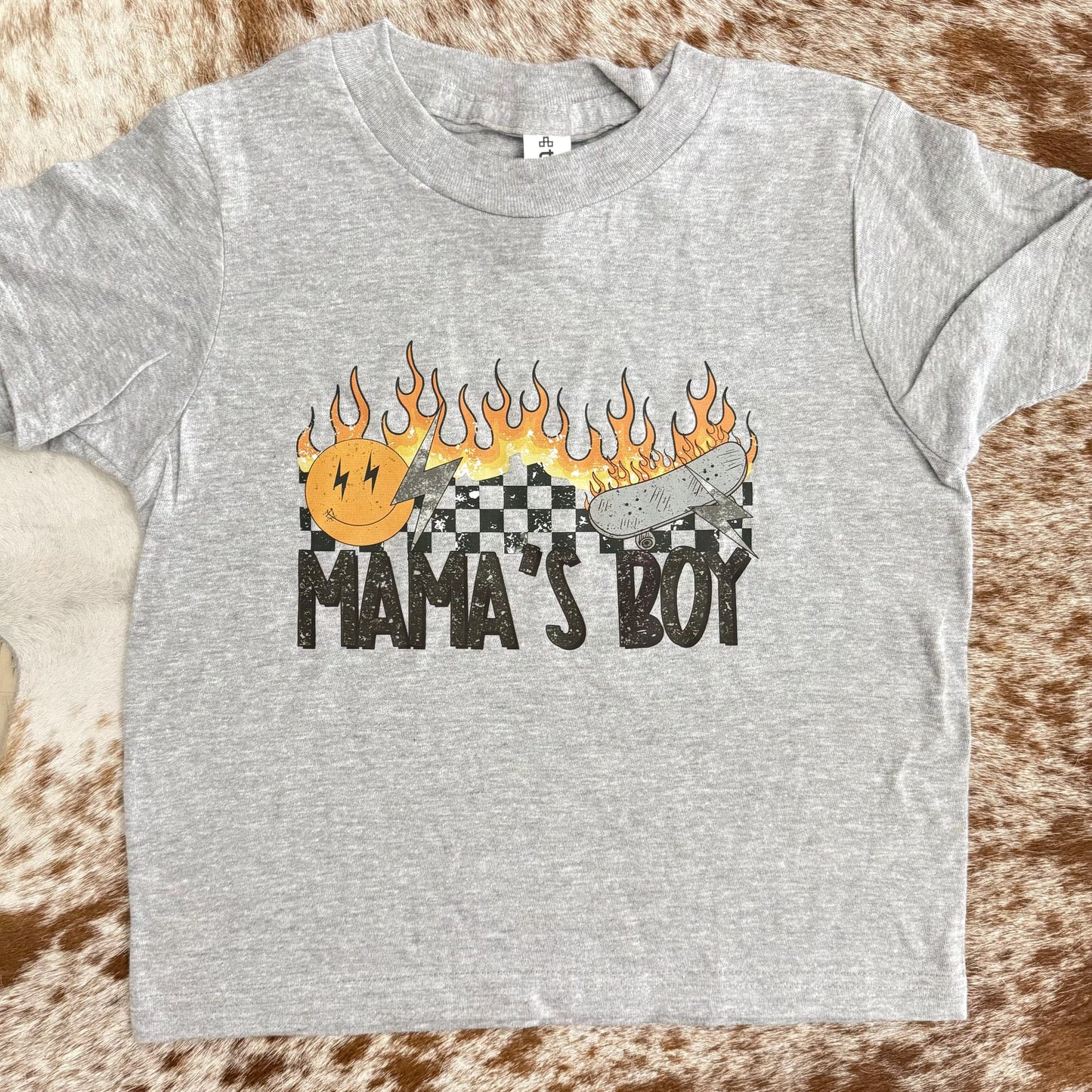 Mamas Boy Flame Graphic Tee