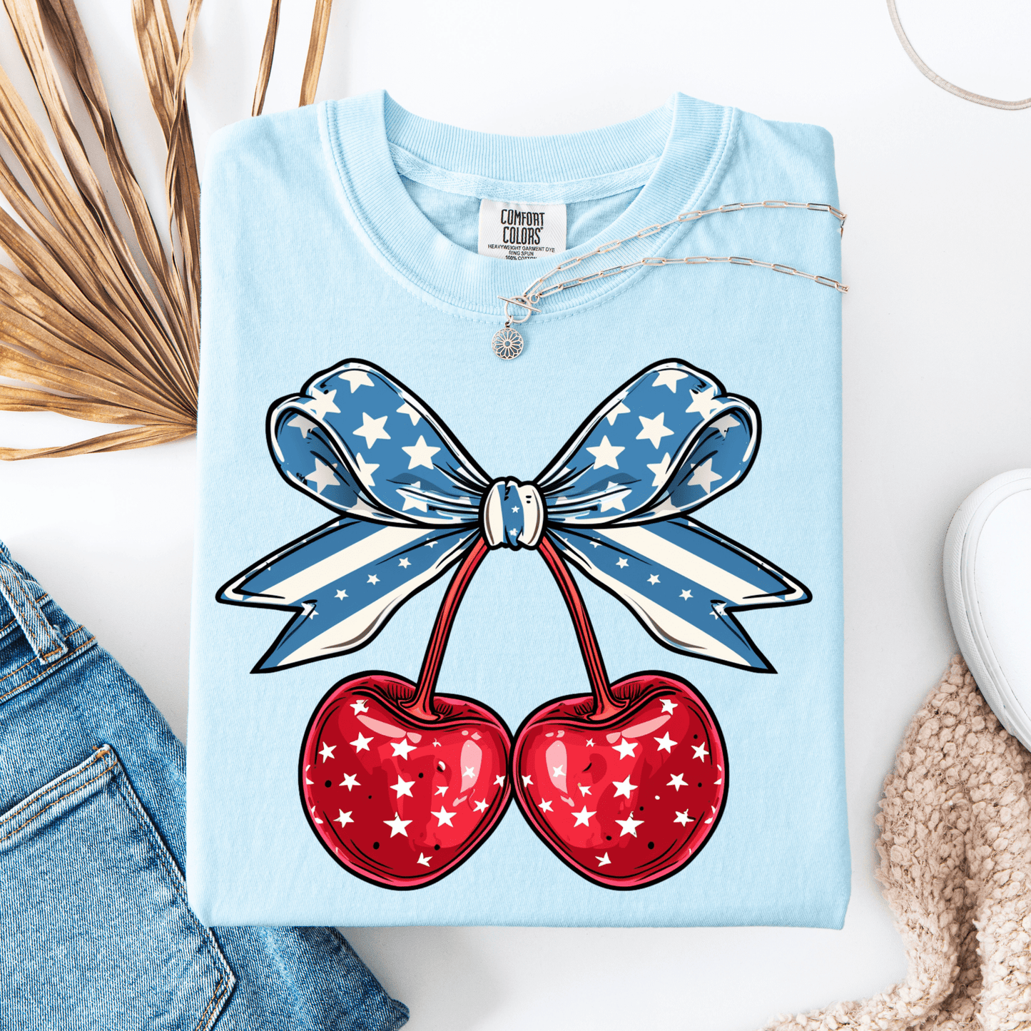 Patriotic Cherries Graphic Tee