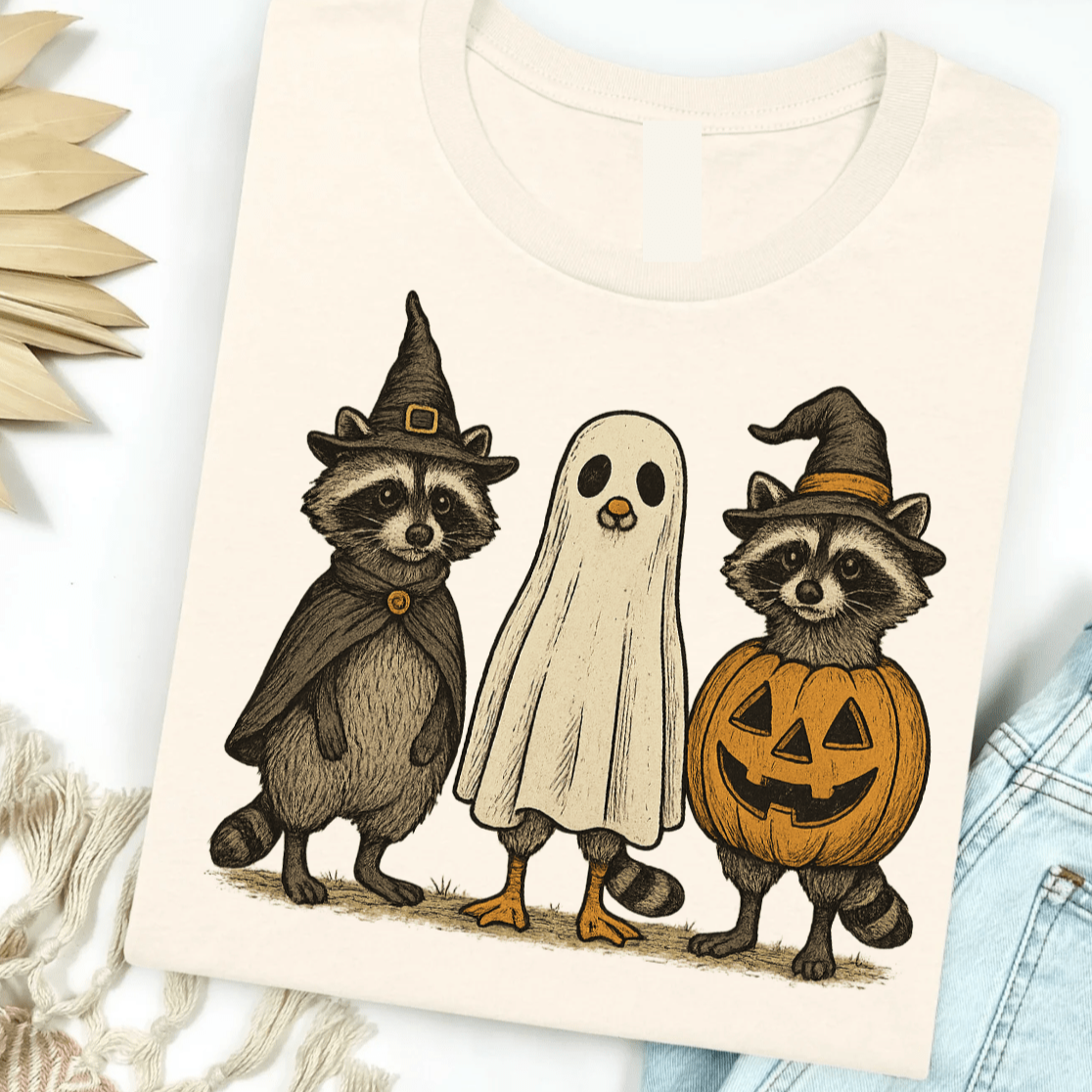 Racoon Ghost Graphic Tee