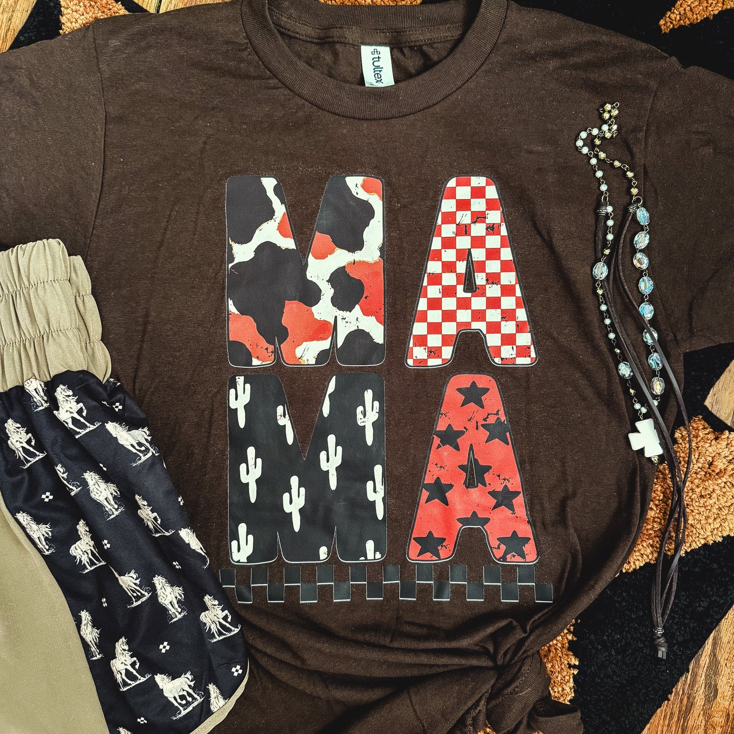 Western Mama Block Letter Tee Soft Graphic Tee