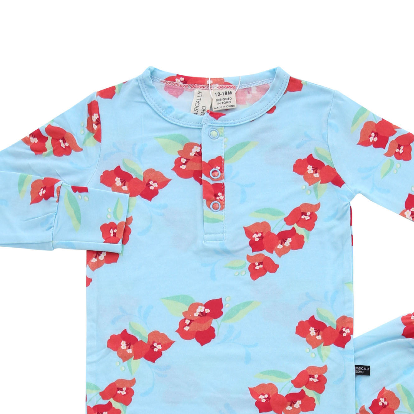 Amalfi Coast Red Flower Two-Piece Set