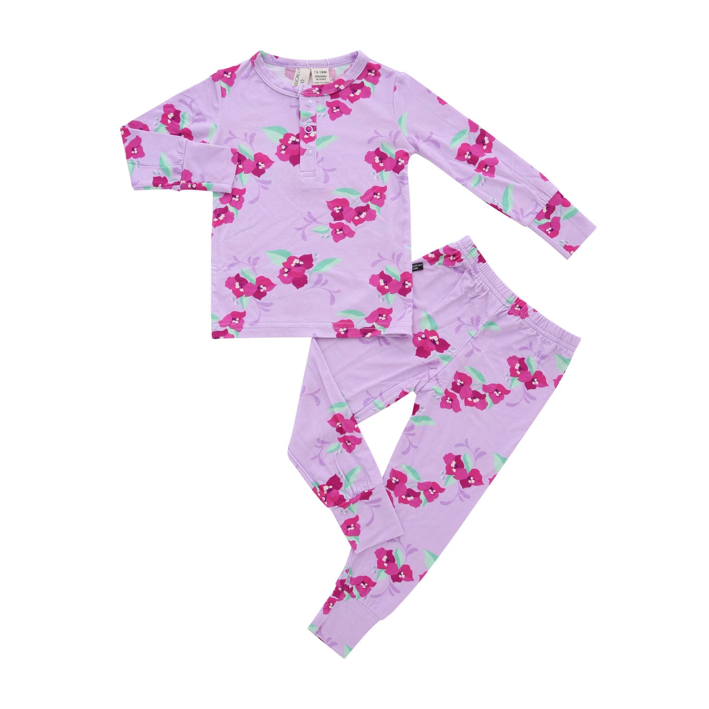 Amalfi Coast Pink Flower Two-Piece Set
