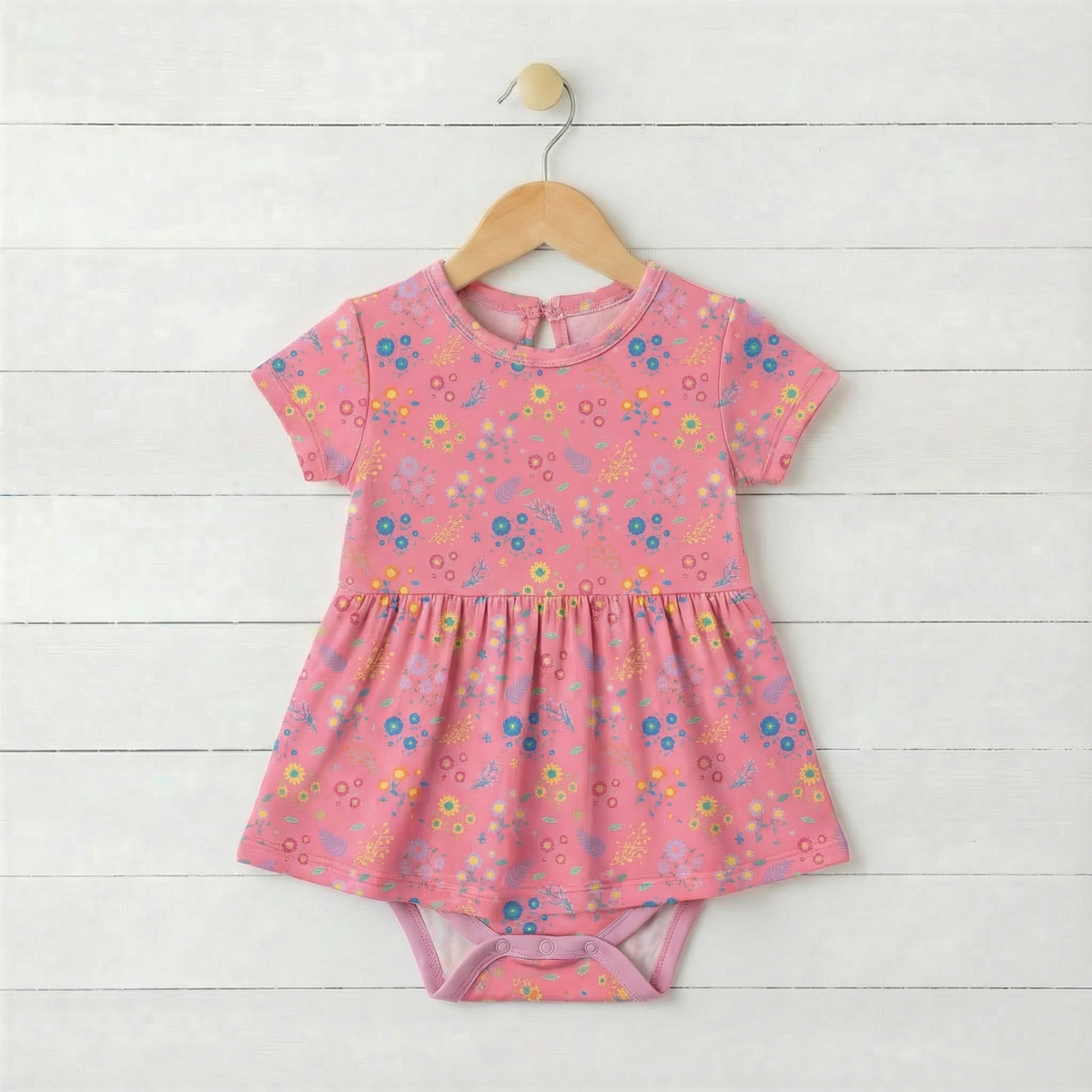 Flower Confetti S/S Bodysuit Dres
