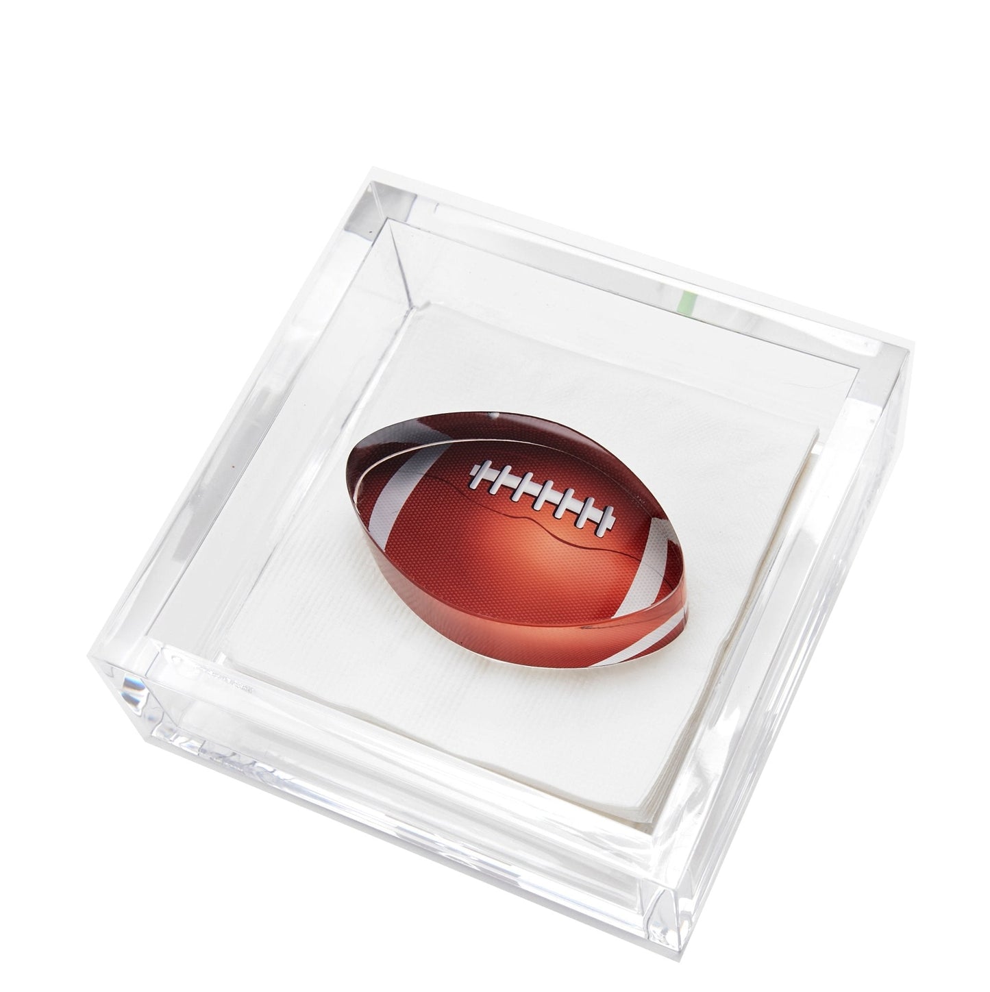 Football Acrylic Cocktail Napkin Holder