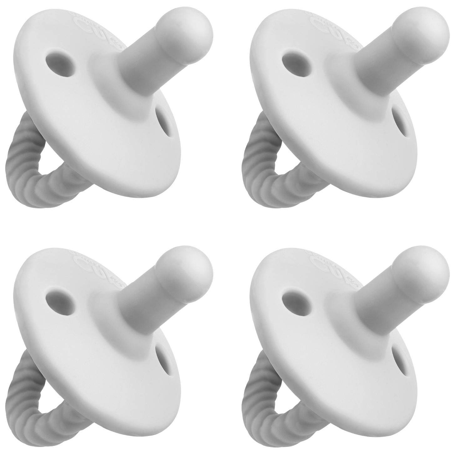 Pacifiers in Grey, 4 Pack