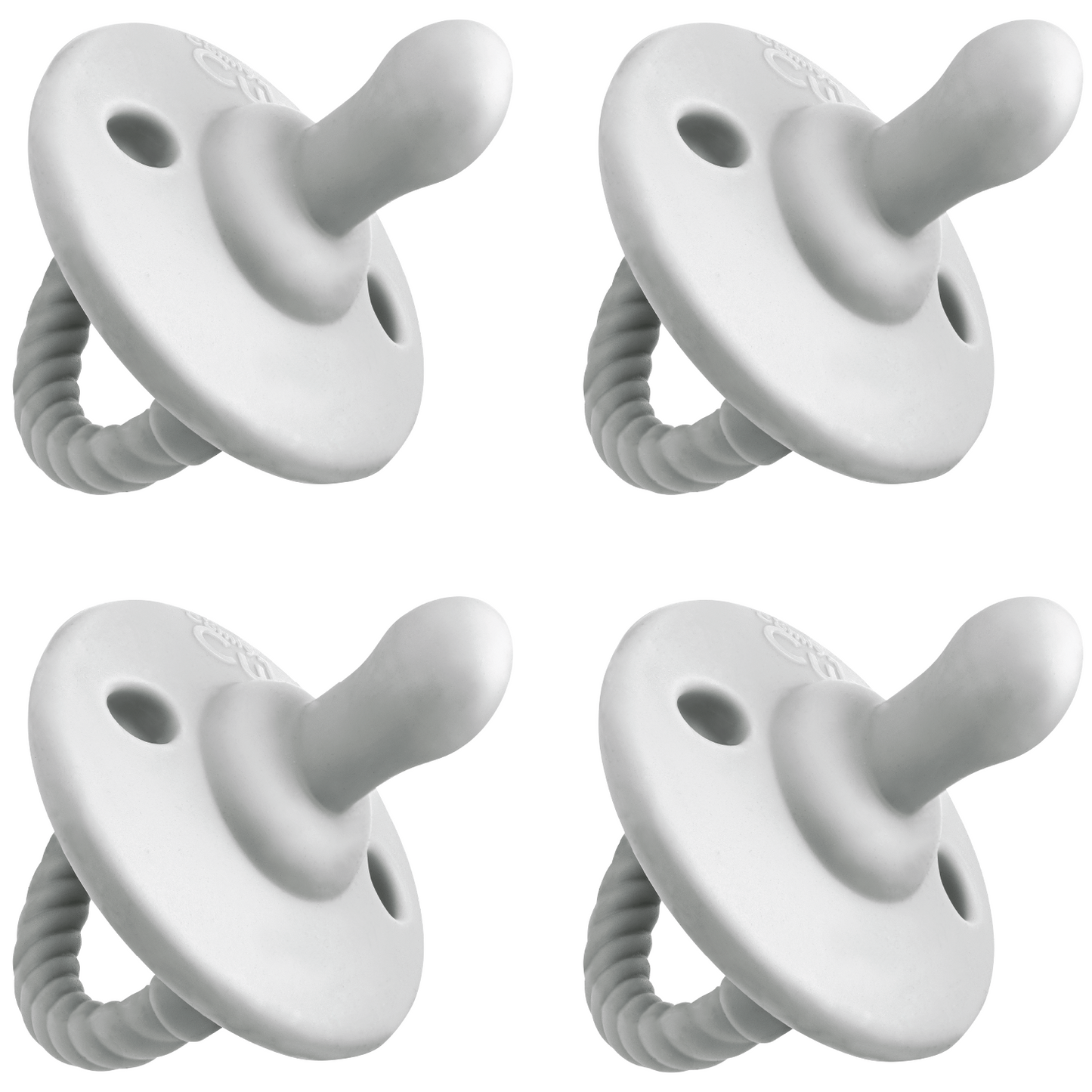 Pacifiers in Grey, 4 Pack