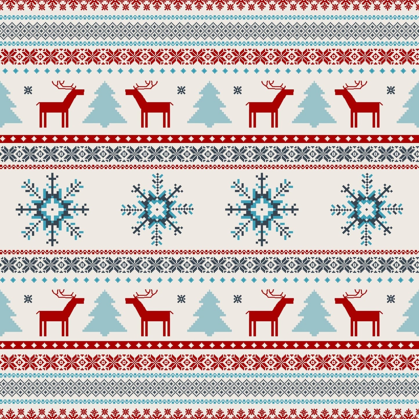 Holiday Reindeer Blue Swaddle
