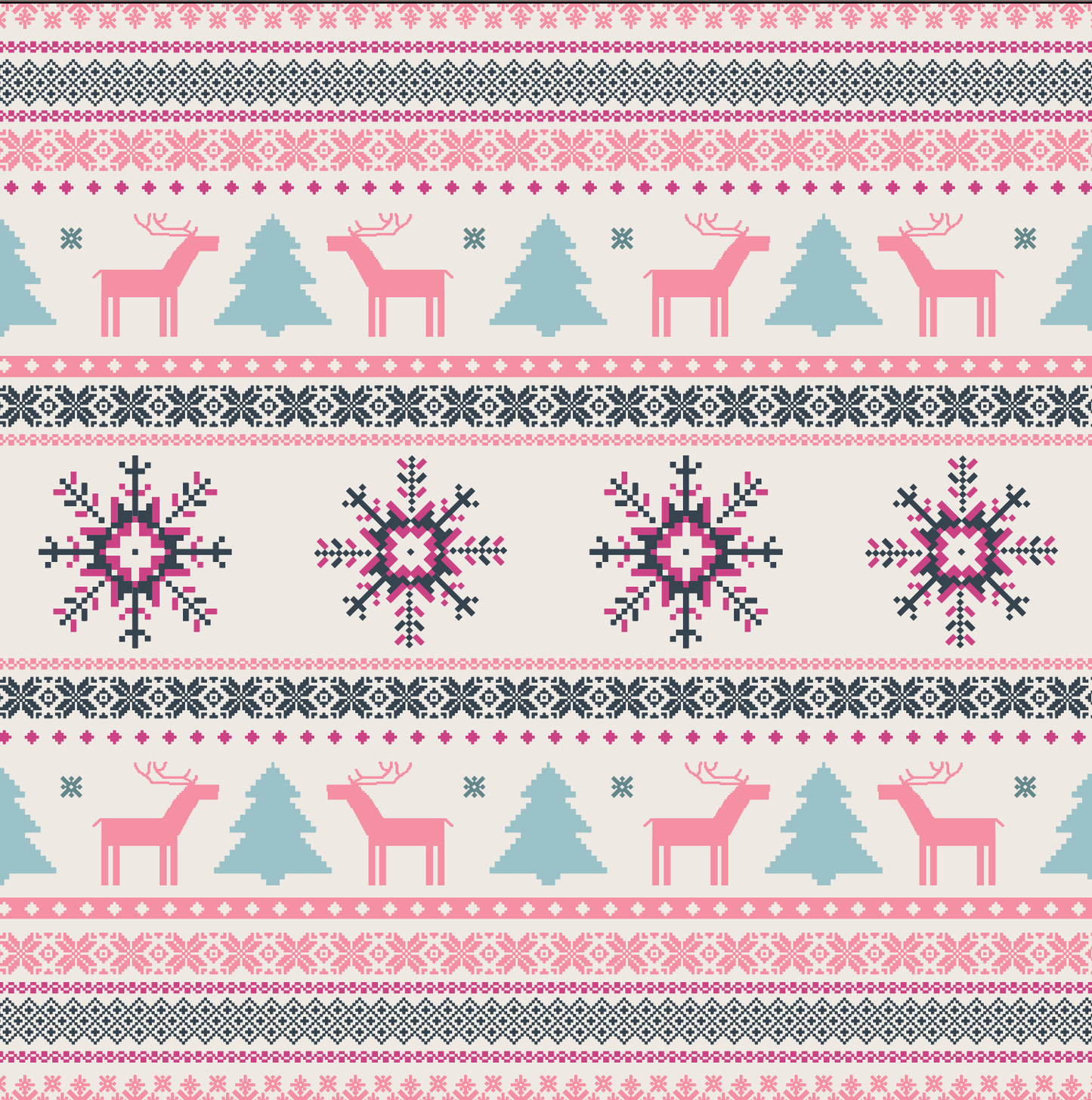 Holiday Reindeer Pink Pajama