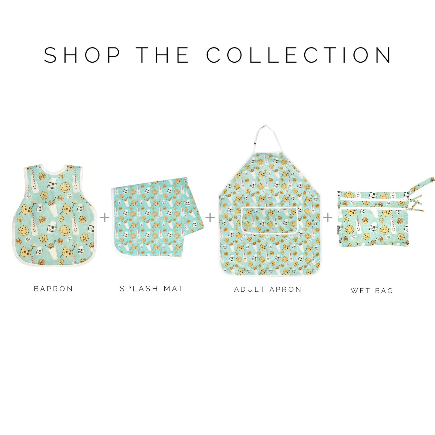Cookies & Milk Apron - fits sizes youth small through adult 2XL