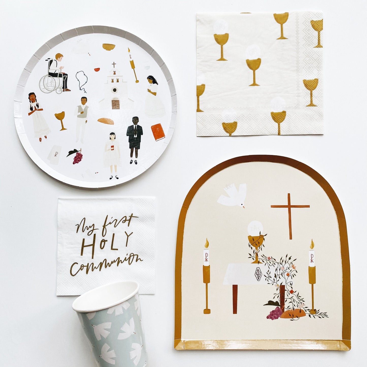 First Communion Dinner Plates