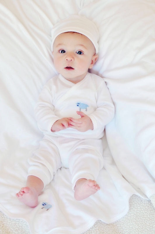 White 3 piece Take Me Home featuring little lamb