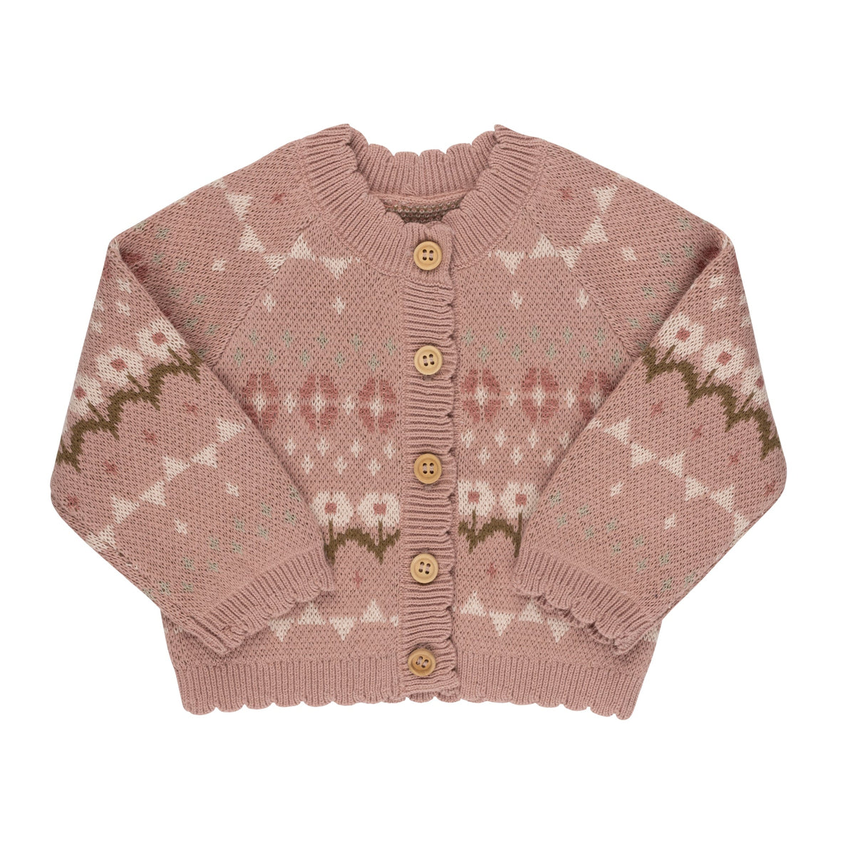 Jacquard Knit Baby Cardigan