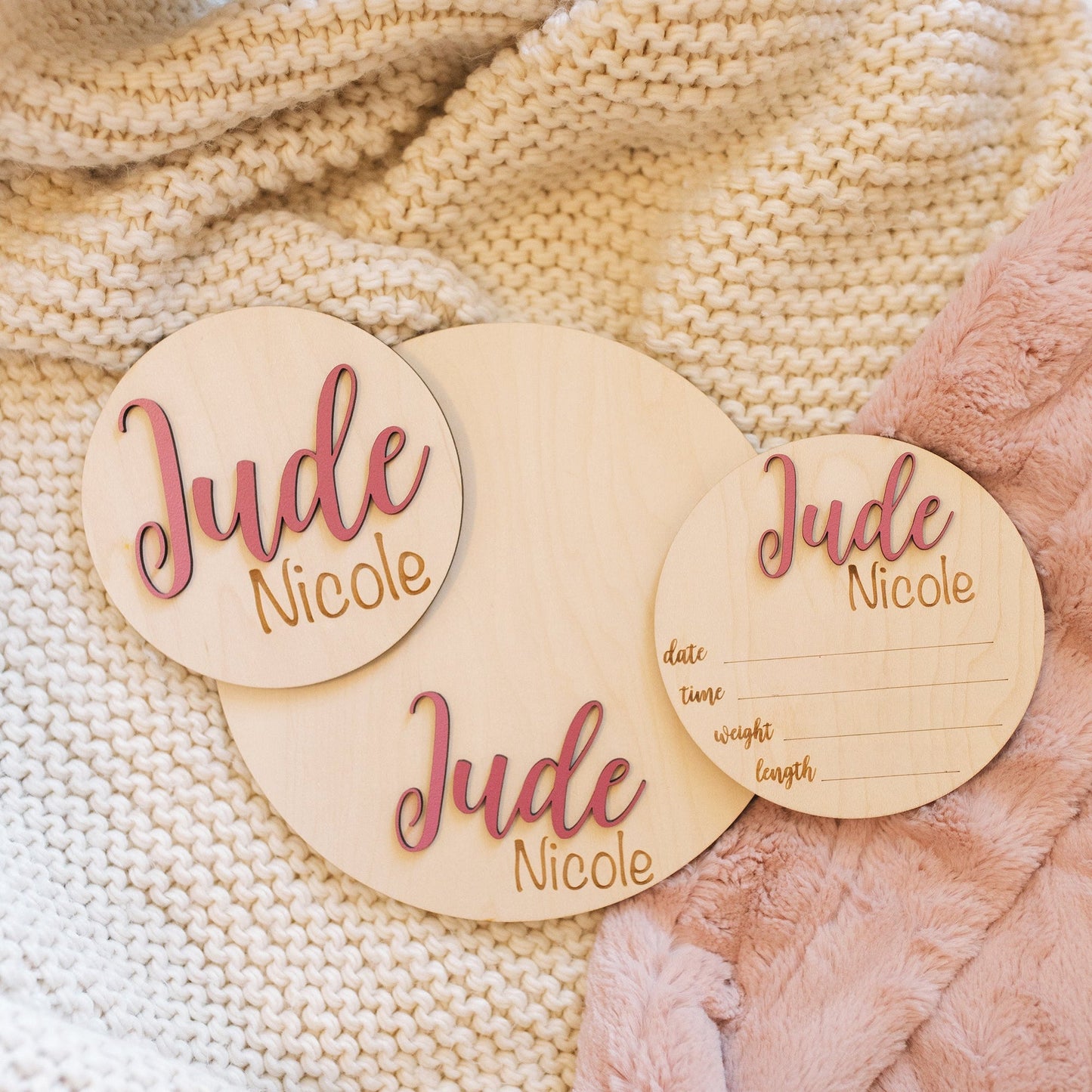 Baby Name Announcement Sign with Stats