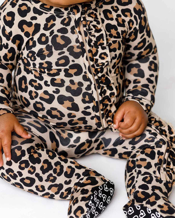 Kiara Ruffled Zippered Footie