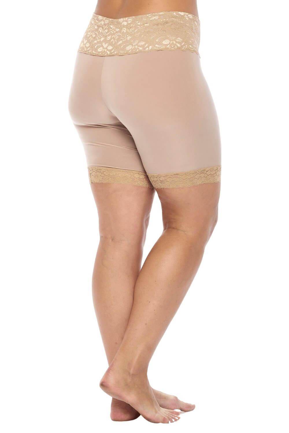 Signature Lace Shortlette Slipshort 9" | Beige