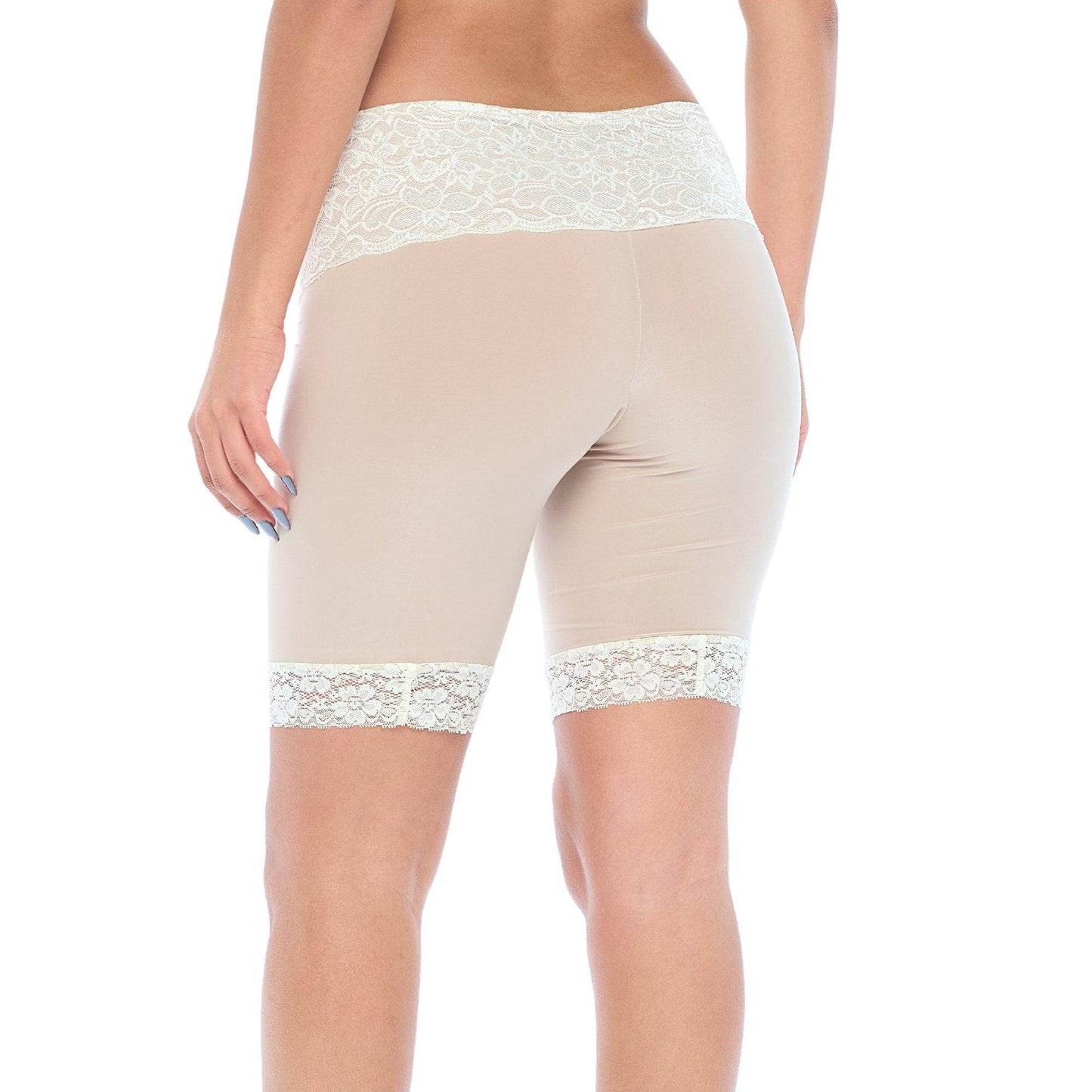 Signature Lace Shortlette Slipshort 9" | Ecru
