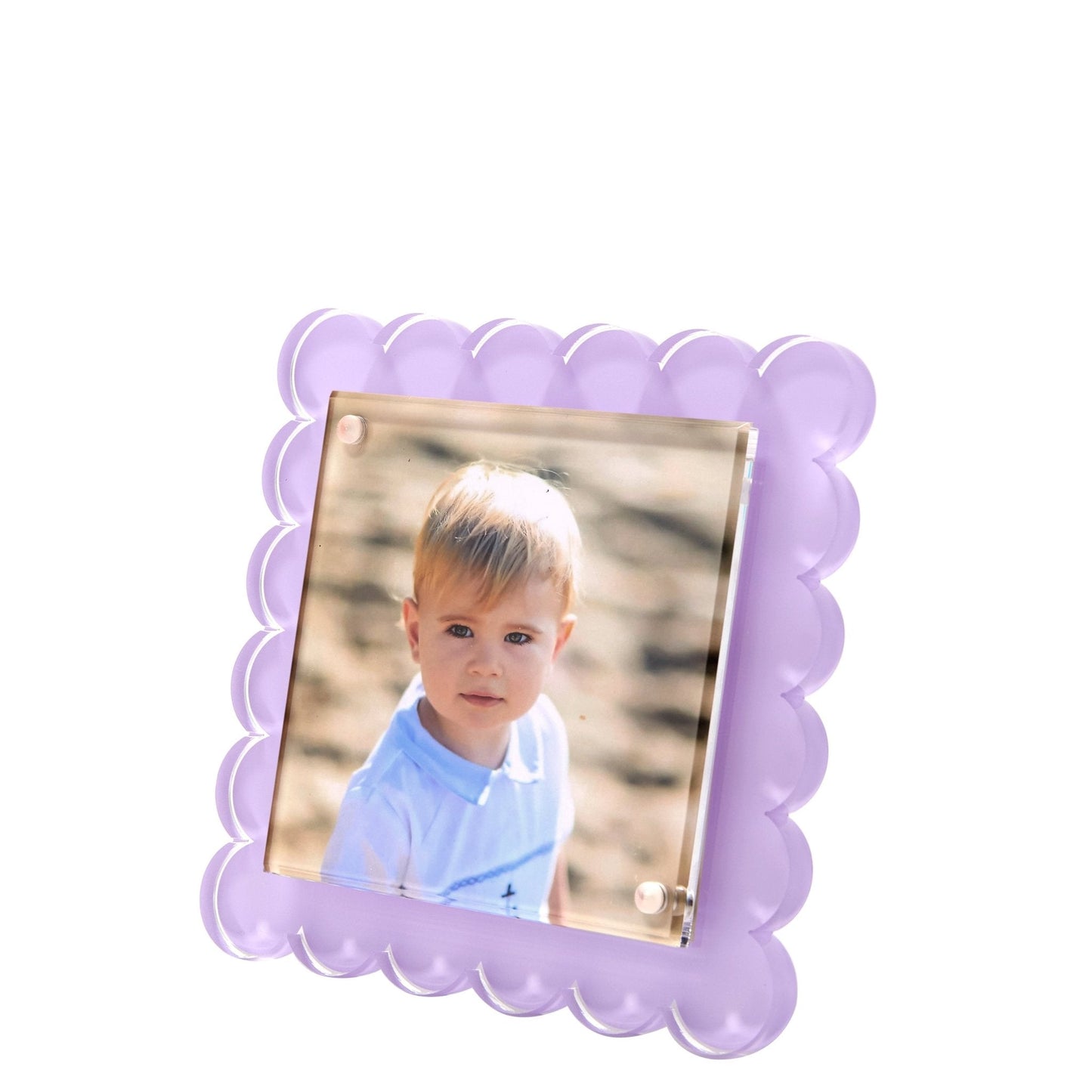 Lavender Acrylic Square Scallop Frame