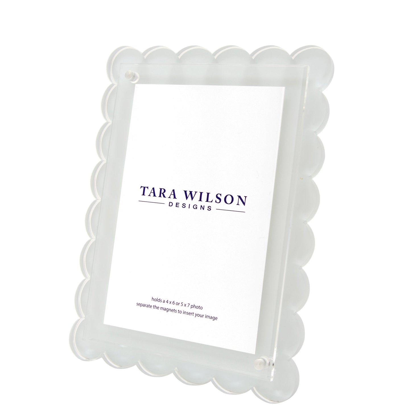 Light Grey Acrylic Scallop Frame