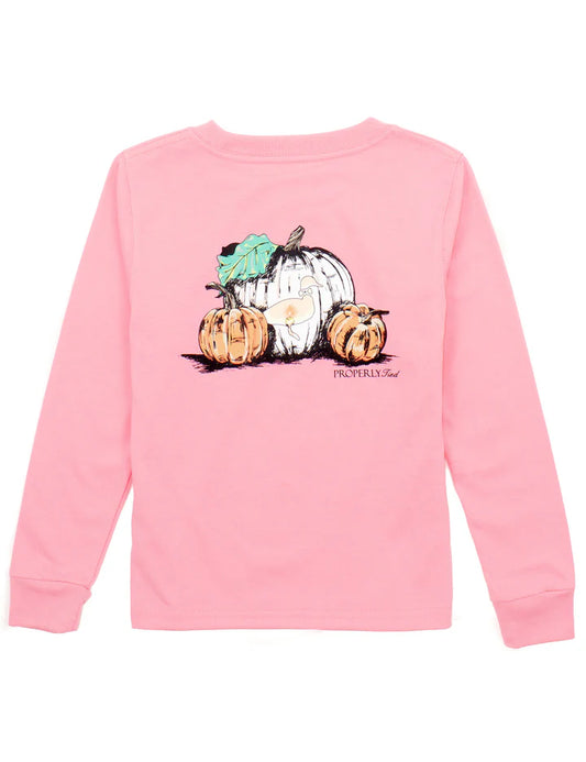 Girls Duck O' Lantern Long Sleeve T-Shirt – Cute & Comfy Fall Top for Kids