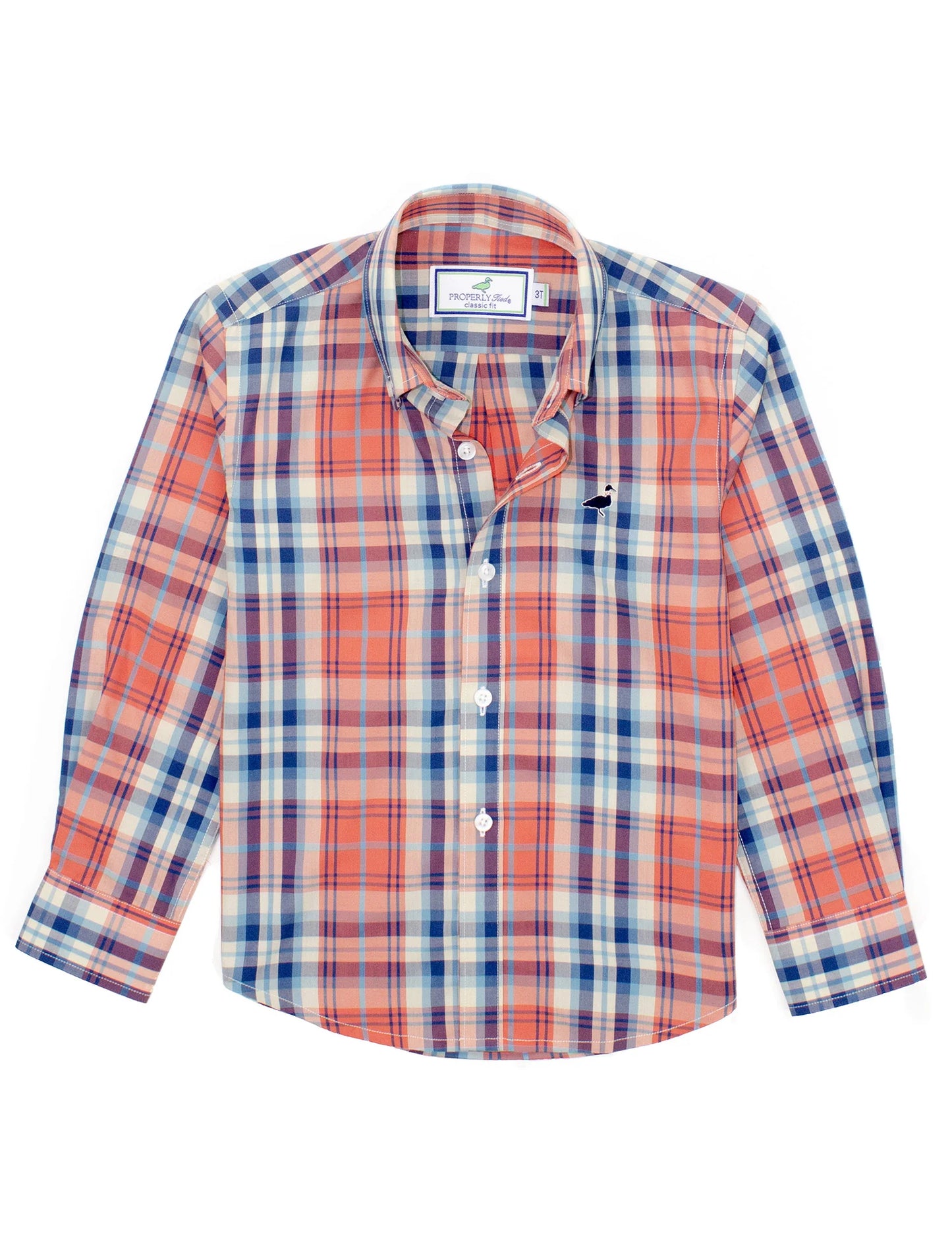 Boys Fireside Plaid Sportshirt – Classic Fall Button-Down Shirt for Kids