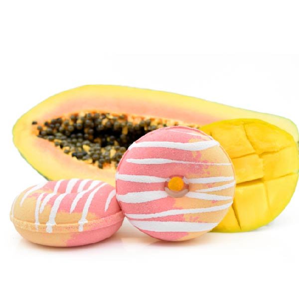 Bath Bomb | Mango Papaya Bath Bomb | Donut Bath Bombs